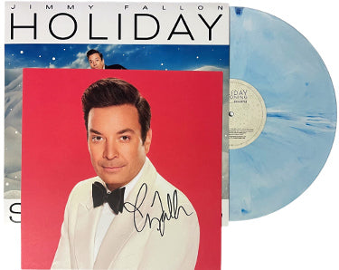 Jimmy Fallon Autographed 2024 "Holiday Seasoning?ǥ Republic Records 11?ÇÖX11?ÇÖ Art Insert Album Cover/LP/Vinyl Record?Çô COA/NEW-Powers Sports Memorabilia