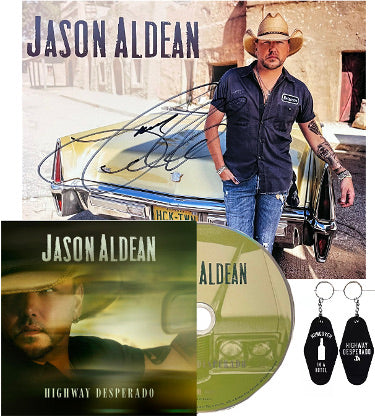 Jason Aldean Autographed Highway Desperado 8x10 Insert Album Cover CD/Case- COA/NEW-Powers Sports Memorabilia