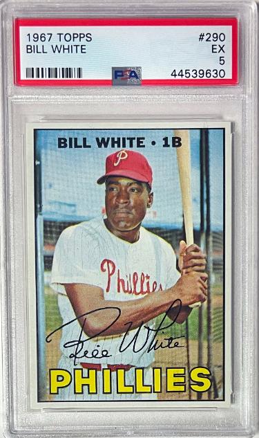 Bill White 1967 Topps Card #290- PSA Graded 5 EX (Philadelphia Phillies)-Powers Sports Memorabilia