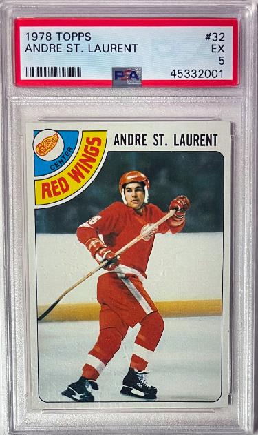 Andre St. Laurent 1978-79 Topps Card #32- PSA Graded 5 EX (Detroit Red Wings)-Powers Sports Memorabilia