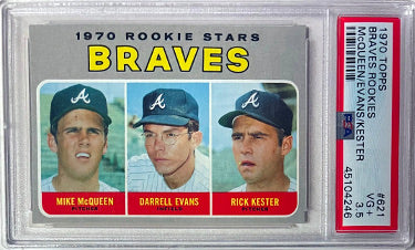 1970 Atlanta Braves Rookies Card #621- PSA Graded 3.5 VG+ (Darrell Evans/Mike McQueen/Rick Kester)-Powers Sports Memorabilia