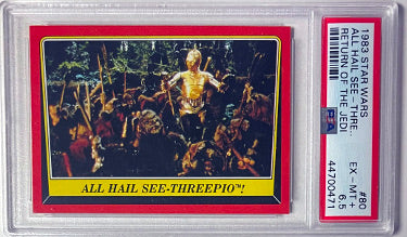 1983 Topps Star Wars Return of the Jedi All Hail See-Threepio Card #80- PSA Graded 6.5 EX-MT+-Powers Sports Memorabilia