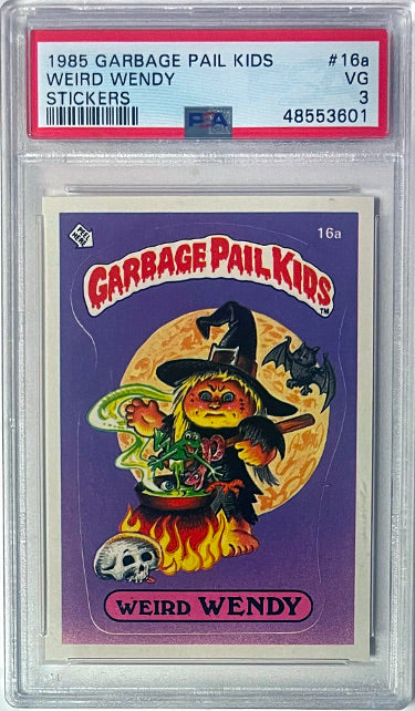 1985 Topps Garbage Pail Kids Series 1 Weird Wendy Stickers #16a- PSA Graded 3 VG-Powers Sports Memorabilia