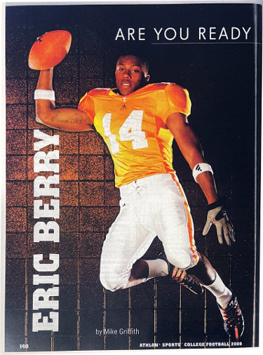 Eric Berry Tennessee Volunteers 2008 Freshman Of The Year 8.5x10.5 Photo-Powers Sports Memorabilia
