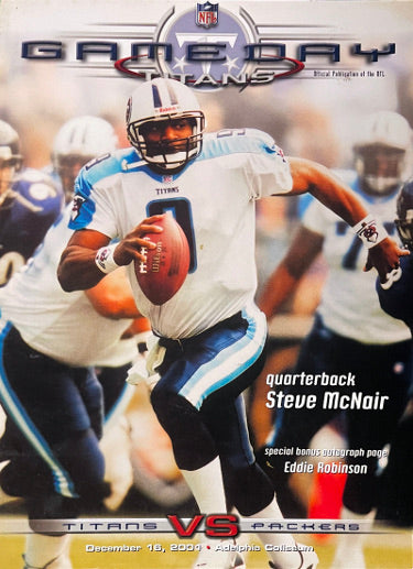 2001 Tennessee Titans NFL Gameday Full Program -Steve McNair 12/16/2001- Like New-Powers Sports Memorabilia