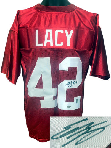 Eddie Lacy Autographed Alabama Crimson Custom Stitched College Football Jersey XL- Tri-Star Hologram-Powers Sports Memorabilia
