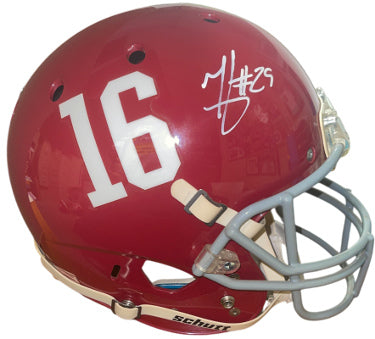 Minkah Fitzpatrick Autographed Alabama Crimson Tide Schutt Full Size NCAA #16 Rep Helmet?Çô JSA #V44744 COA-Powers Sports Memorabilia