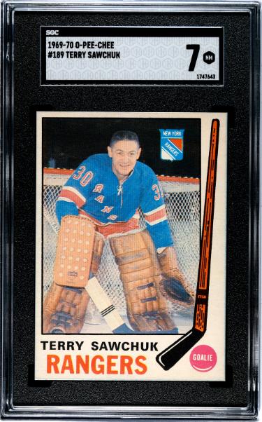 Terry Sawchuk 1969-1970 O-Pee-Chee NHL OPC Card #189- SGC Graded 7 NM-Powers Sports Memorabilia