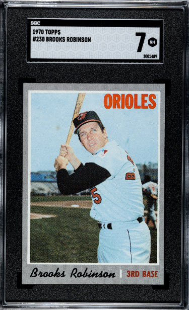 Brooks Robinson 1970 Topps Card #230- SGC Graded 7 NM (Baltimore Orioles/HOF)-Powers Sports Memorabilia