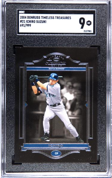 Ichiro Suzuki 2004 Donruss Timeless Treasures Card #21- 691/999- SGC Graded 9 Mint (Seattle Mariners)-Powers Sports Memorabilia