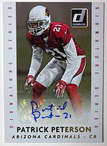 Patrick Peterson Autographed 2015 Panini Donruss Signature Series Auto Card #DSS-PP (Arizona Cardinals)-Powers Sports Memorabilia