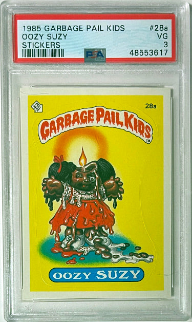 1985 Topps Garbage Pail Kids Series 1 Oozy Suzy Stickers #28a- PSA Graded 3 VG-Powers Sports Memorabilia