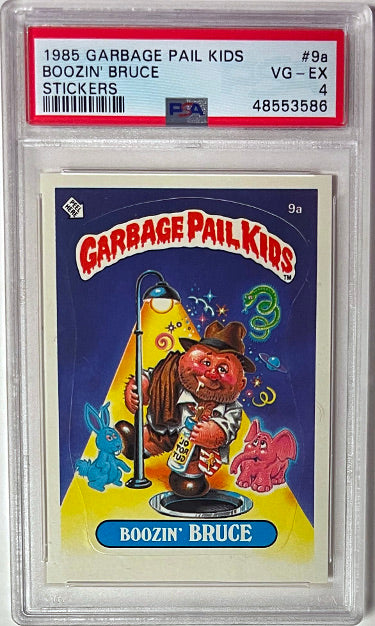 1985 Topps Garbage Pail Kids Series 1 Boozin' Bruce #9a- PSA Graded 4 VG-EX-Powers Sports Memorabilia