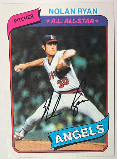 Nolan Ryan 1980 Topps Card #580 (Angels/Mets/HOF)-Powers Sports Memorabilia