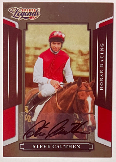 Steve Cauthen Autographed 2008 Donruss Legends Horse Racing Auto Card #106- /1236 (Triple Crown)-Powers Sports Memorabilia