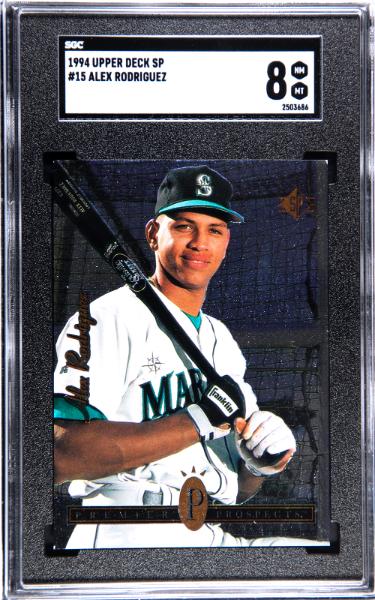 Alex Rodriguez 1994 Upper Deck SP Rookie Card (RC) #15- SGC Graded 8 NM-MT (Seattle Mariners)-Powers Sports Memorabilia