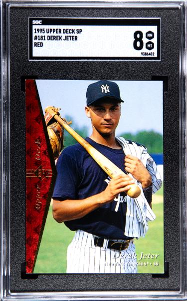 Derek Jeter 1995 Upper Deck SP Red Rookie Card (RC) #181- SGC Graded 8 NM-MT (New York Yankees/HOF)-Powers Sports Memorabilia