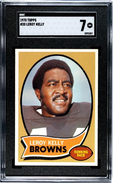 Leroy Kelly 1970 Topps Card #20- SGC Graded 7 NM (Cleveland Browns/HOF)-Powers Sports Memorabilia