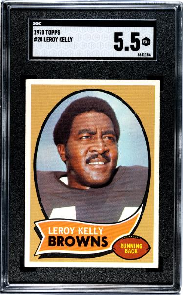 Leroy Kelly 1970 Topps Card #20- SGC Graded 5.5 EX+ (Cleveland Browns/HOF)-Powers Sports Memorabilia