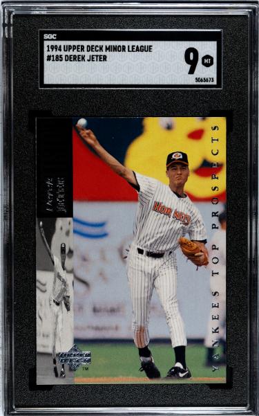 Derek Jeter 1994 Upper Deck Minor League Rookie (RC) Card #185- SGC Graded 9 Mint (New York Yankees/HOF)-Powers Sports Memorabilia