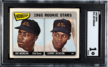 Joe Morgan 1965 Topps Rookie Stars RC Card #16- SGC Graded 1 Poor (Colt .45s/Nice Centering/Eye Appeal)-Powers Sports Memorabilia