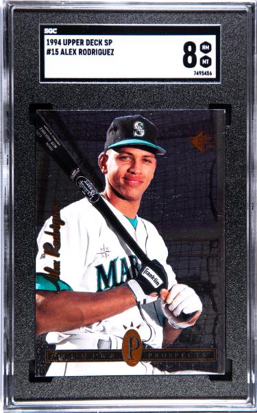 Alex Rodriguez 1994 Upper Deck SP Rookie Card (RC) #15- SGC Graded 8 NM-MT (Seattle Mariners) - CTBL_041603-Powers Sports Memorabilia