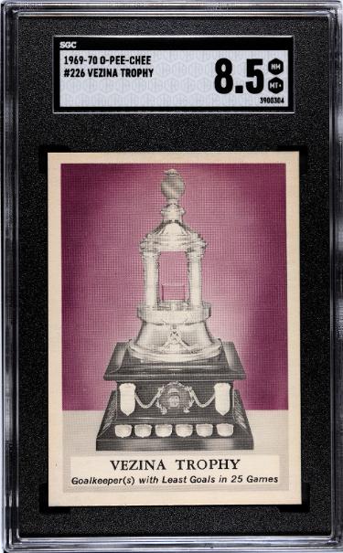 1969-70 O-Pee-Chee Vezina Trophy NHL Card #226- SGC Graded 8.5 NM-MT+-Powers Sports Memorabilia