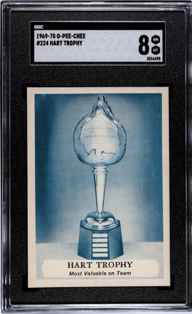 1969-70 O-Pee-Chee Hart Trophy NHL Card #224- SGC Graded 8 NM-MT-Powers Sports Memorabilia