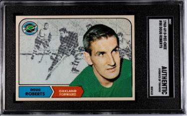 Doug Roberts 1968-69 O-Pee-Chee NHL Card #88- SGC Slabbed Authentic (Evidence of Trimming/Oakland Seals)-Powers Sports Memorabilia