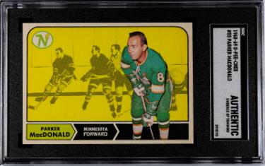 Parker MacDonald 1968-69 O-Pee-Chee NHL Card #55- SGC Slabbed Authentic (Evidence of Trimming/Minnesota North Stars)-Powers Sports Memorabilia