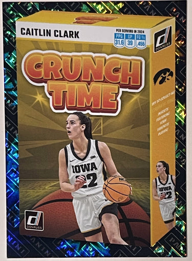 Caitlin Clark 2024 Collection Crunch Time Rookie Card (RC) #SS-CT2 (Iowa/Indiana Fever)-Powers Sports Memorabilia