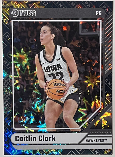 Caitlin Clark Collection 2024 Donruss Foil Parallel Rookie Card (RC) #15 (Iowa/Indiana Fever)-Powers Sports Memorabilia