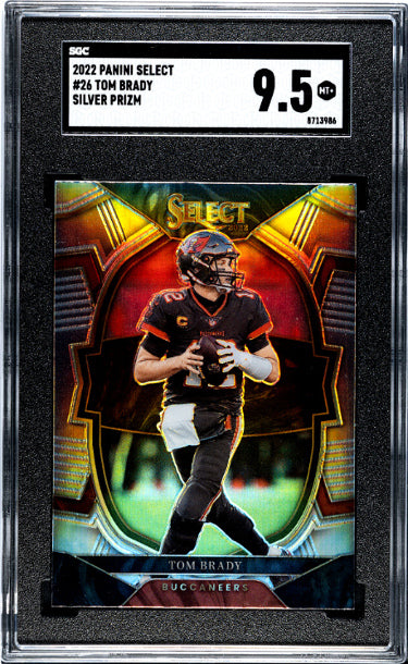 Tom Brady 2022 Panini Select Silver Prizm Card #26- SGC Graded 9.5 Mint+ (Tampa Bay Buccaneers/GOAT)-Powers Sports Memorabilia