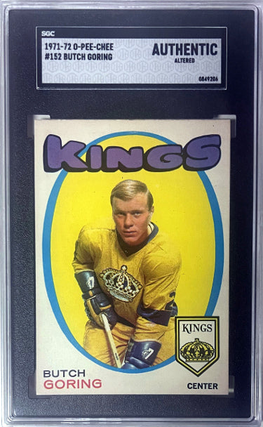 Butch Goring 1971-72 O-Pee-Chee NHL Rookie (RC) Card #152- SGC Slabbed Authentic Altered (Los Angeles Kings)-Powers Sports Memorabilia