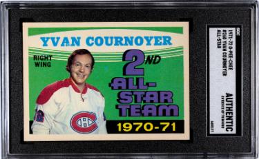 Yvan Cournoyer 1971-72 O-Pee-Chee NHL Card #260- SGC Slabbed Authentic (Evidence of Trimming/2nd All-Star Team/Canadiens/HOF)-Powers Sports Memorabilia