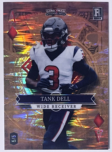 Tank Dell 2023 Wildcard Ace of Diamonds Rookie Card (RC) #SD-TD- 5/5 (Houston Texans)-Powers Sports Memorabilia