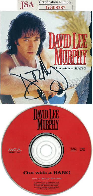 David Lee Murphy Autographed 1994 Out With a Bang Album Cover Booklet w/ CD & Case- JSA #GG08287-Powers Sports Memorabilia