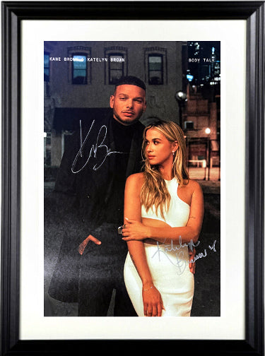 Kane Brown + Katelyn dual Autographed Body Talk 11x17 Music Poster Custom Framing- COA-Powers Sports Memorabilia