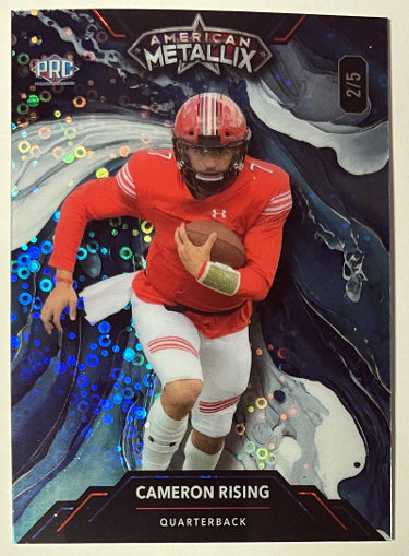 Cameron Rising 2023 Wildcard American Metallix PRC Rookie Card #WMP-CR- /5 (Utah Utes)-Powers Sports Memorabilia