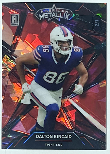 Dalton Kincaid 2023 Wildcard American Metallix Rookie Card (RC) #WMG-DK- /7 (Buffalo Bills)-Powers Sports Memorabilia