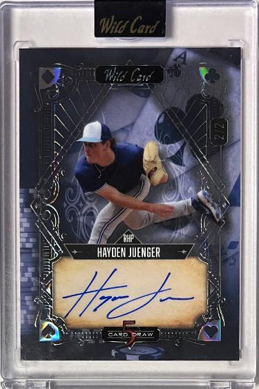 Hayden Juenger Autographed 2024 Wild Card 5 Card Draw Auto Card #5CDV-HJA- /2 (Toronto Blue Jays)-Powers Sports Memorabilia