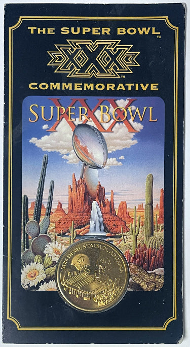 Super Bowl XXX Commemorative Coin- Sun Devil Stadium NFL 1996 LTD Dallas Cowboys-Powers Sports Memorabilia