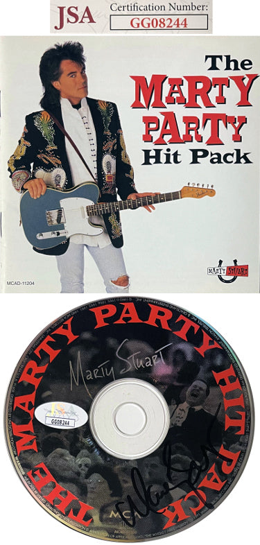 Marty Stuart Autographed 1995 The Marty Party Hit Pack CD w/ Cover Booklet & Case- JSA #GG08244-Powers Sports Memorabilia