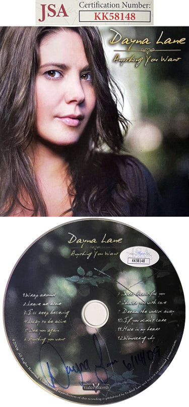 Dayna Lane Autographed 2008 Anything You Want CD w/ Cover Booklet & Case 6/14/09- JSA #KK58148-Powers Sports Memorabilia