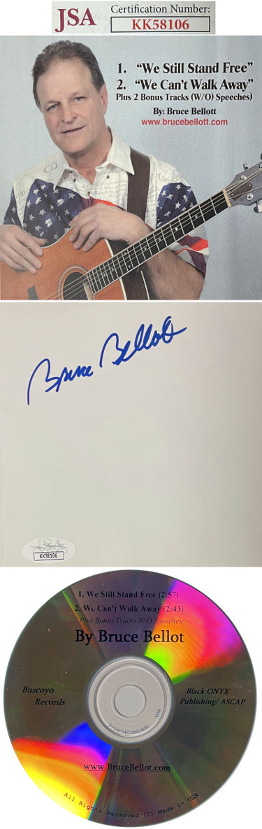 Bruce Bellot Autographed Buscoyo Records Back Cover w/ CD & Case- JSA #KK58106-Powers Sports Memorabilia