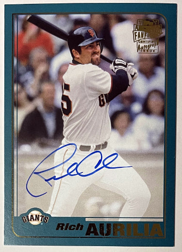 Rich Aurilia Autographed 2018 Topps Archives Fan Favorites On Card Auto #FFA-RA- 2001 Card Design (San Francisco Giants)-Powers Sports Memorabilia