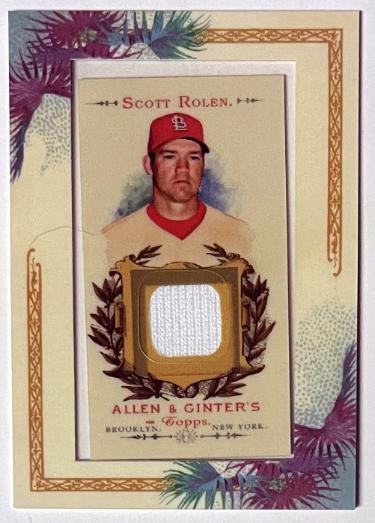 Scott Rolen 2007 Topps Allen & Ginter Relic Game Used Jersey Card # AGR-SR1 (St. Louis Cardinals)-Powers Sports Memorabilia