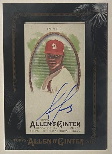 Alex Reyes Autographed 2017 Topps Allen & Ginter Mini Black Framed Card #MA-AR- /25 (St. Louis Cardinals)-Powers Sports Memorabilia