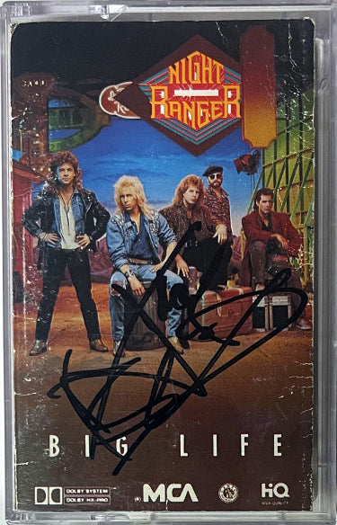 Jack Blades Night Ranger Autographed 1987 Big Life Cassette Cover/Tape/Case- JSA #KK58303-Powers Sports Memorabilia