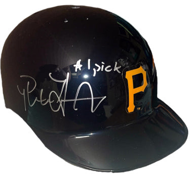 Pedro Alvarez Autographed Pittsburgh Pirates Riddell Mini Batting Helmet #1 Pick- COA (2013 AS/NL HR Leader/Vanderbilt/El Toro)-Powers Sports Memorabilia